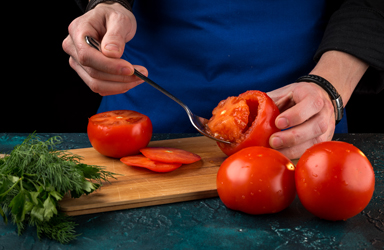 Фаршированные томаты с творожным сыром (2)