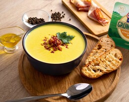 Сырный суп по-баварски с беконом